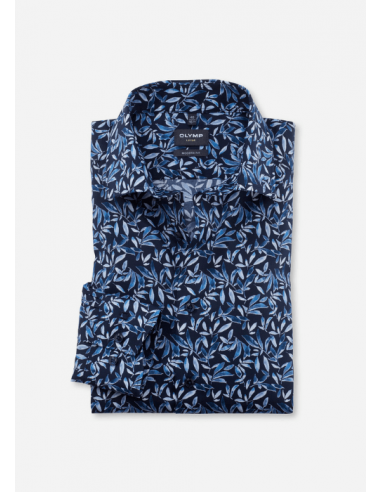 Chemise à motifs OLYMP bleue online