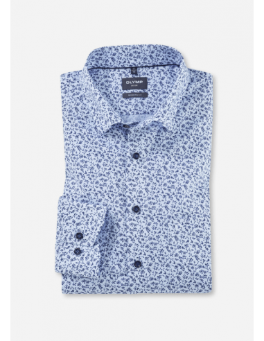 Chemise à motifs OLYMP bleue shop