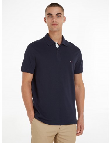 Polo Tommy Hilfiger marine en coton bio Par le système avancé 