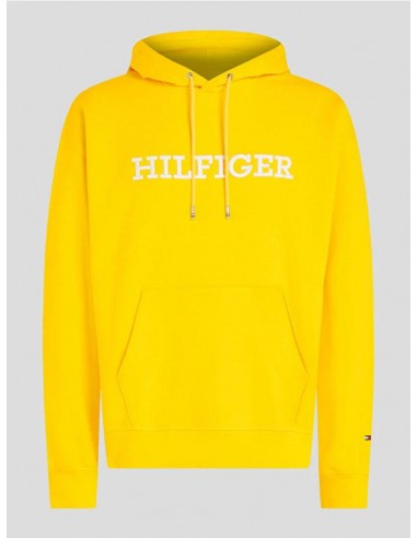 Sweat à capuche Tommy Hilfiger jaune en coton bio Livraison rapide