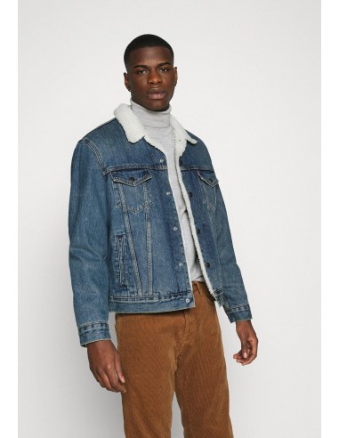 Veste fourrée Sherpa Levi's® bleue en jean Economisez 