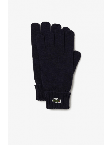 Gants unisexes Lacoste marine en laine Voir les baskets