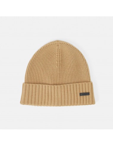 Bonnet à revers BOSS beige en laine sur le site 