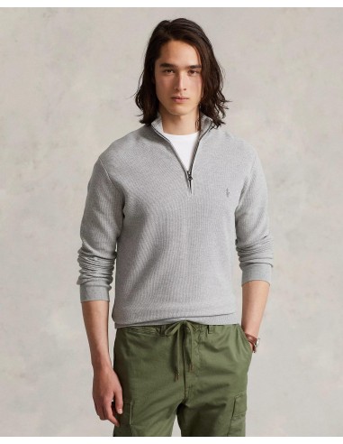 Pull demi-zip Ralph Lauren gris acheter en ligne