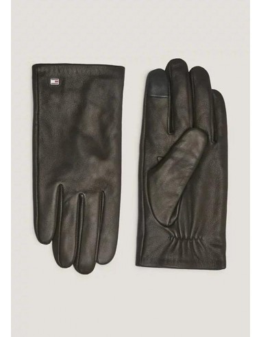 Gants Tommy Hilfiger noirs en cuir Economisez 