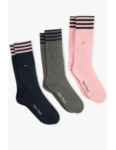 Lot de 3 paires de chaussettes Eden Park roses pour bénéficier 