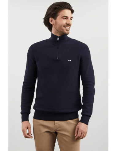 Pull demi zip Eden Park marine sur le site 