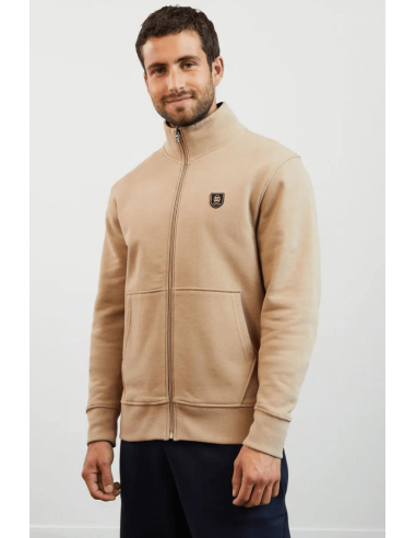 Sweat zippé col montant Eden Park beige votre