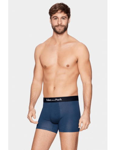 Lot de 2 boxers Eden Park bleu rayé et marine une grave pollution 