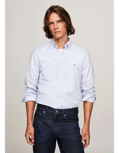 Chemise à motifs Tommy Hilfiger bleue en coton bio Comparez plus de prix