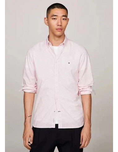 Chemise à imprimés Tommy Hilfiger ajustée rouge en coton bio vente chaude votre 