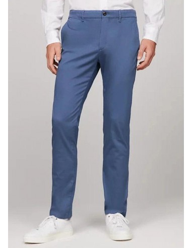 Pantalon chino Tommy Hilfiger bleu stretch En savoir plus