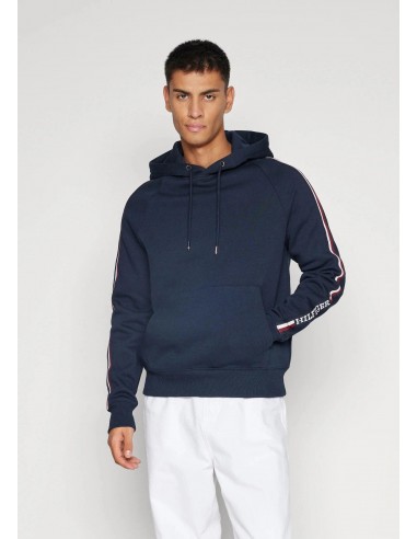 Sweat à capuche Tommy Hilfiger marine en coton bio Economisez 