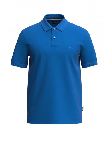 Polo BOSS bleu clair en linge