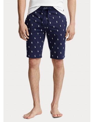 Short de pyjama poney Ralph Lauren marine pas cher