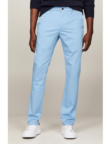 Pantalon chino Tommy Hilfiger bleu en coton bio stretch chez Cornerstreet bien 