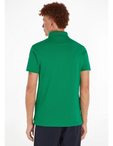 Polo Tommy Hilfiger ajusté vert en coton bio En savoir plus