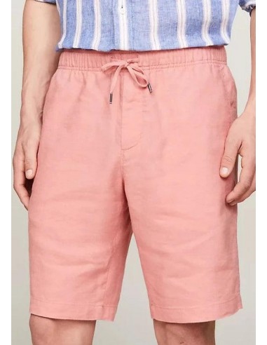 Short Tommy Hilfiger rose en lin Jusqu'à 80% De Réduction