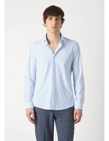 Chemise BOSS bleue ou a consommer sur place