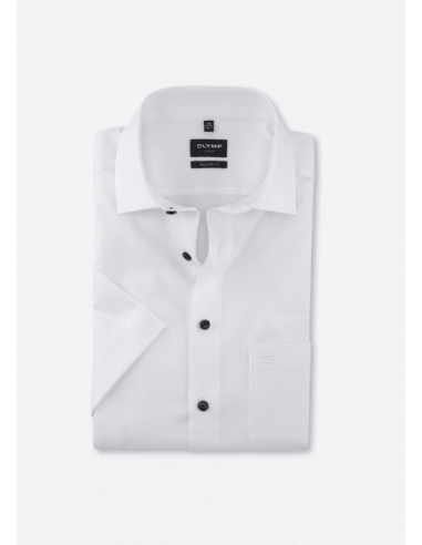 Chemise manches courtes OLYMP blanche JUSQU'A -70%! 