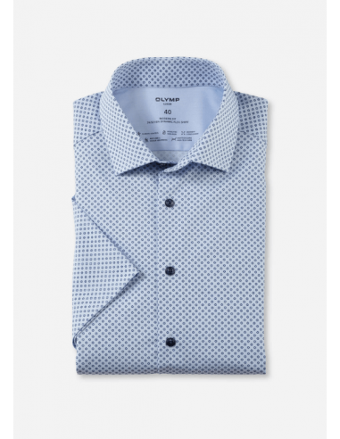 Chemise manches courtes OLYMP bleue en ligne