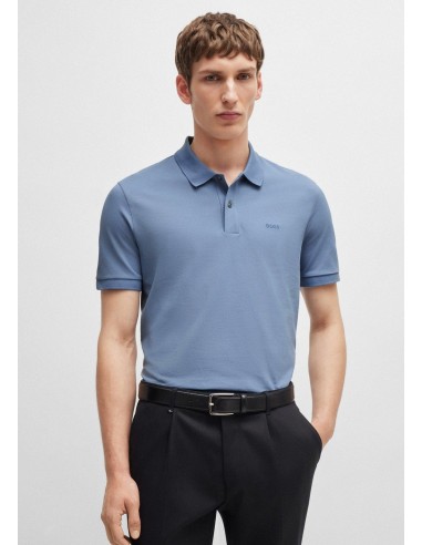 Polo BOSS bleu en stock