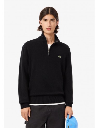 Pull camionneur Lacoste noir soldes