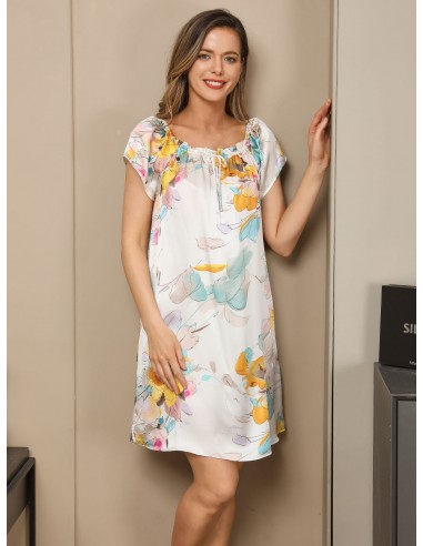 Pure Silk Floral Pattern Nightgown Toutes les collections ici