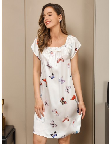 Pure Silk Butterfly Pattern Nightgown Toutes les collections ici