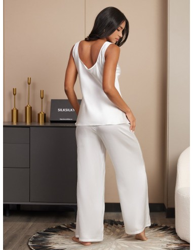 Pure Silk Cami & Wide Leg Pants Pajama Set online