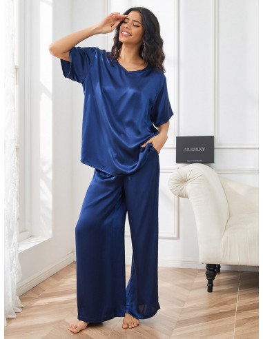 Women's Pure Silk Oversized Pajamas 2Pcs soldes