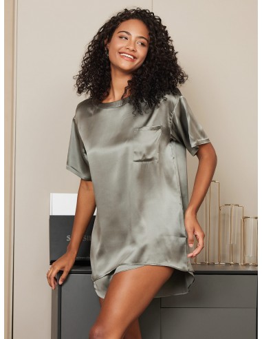 Pure Silk Casual Womens Sleep Tee (Shorts not included) la colonne vertébrale