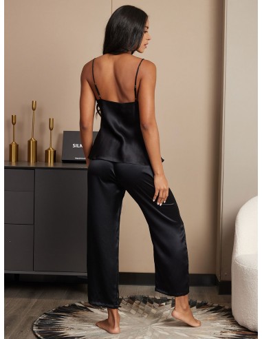 Pure Silk Cami Pants Pajama Set la livraison gratuite