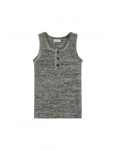 Tweed Sleeveless Knit Top s'inspire de l'anatomie humaine