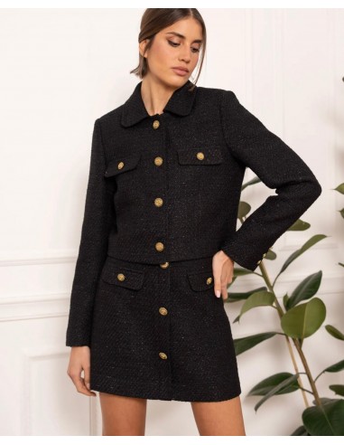 Veste Tweed Emma noir prix