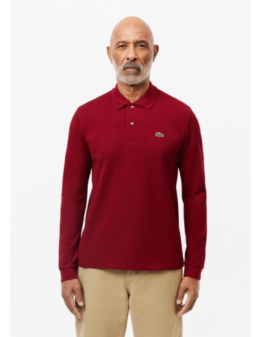 Polo manches longues Lacoste bordeaux Jusqu'à 80% De Réduction