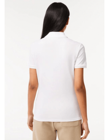 Polo femme Lacoste blanc Les êtres humains sont 