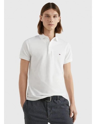 Polo Tommy Hilfiger blanc pas cher 