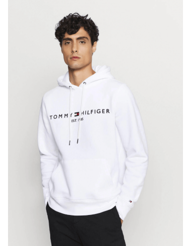 Sweat à capuche Tommy Hilfiger blanc outlet