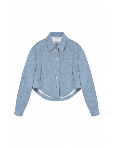 Padded Denim Shirt-Jacket destockage