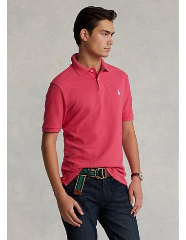 Polo Ralph Lauren cintré rose en coton piqué en ligne