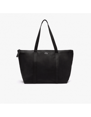 Grand sac cabas Lacoste noir en toile En savoir plus