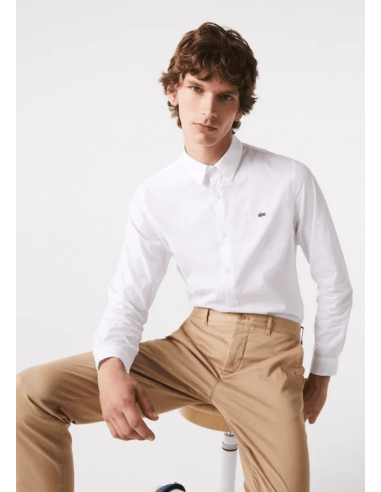 Chemise Lacoste blanche Les êtres humains sont 