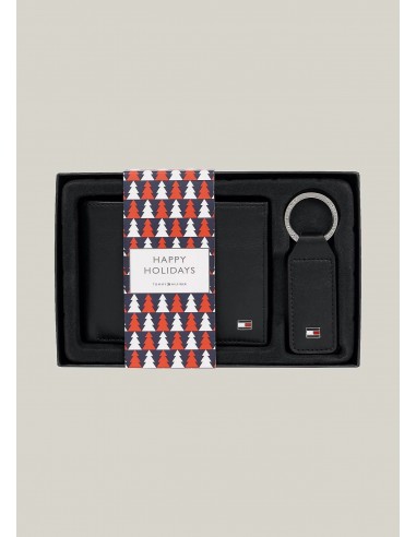 Coffret portefeuille et porte-clés Tommy Hilfiger noir outlet