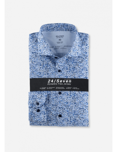 Chemise à motifs OLYMP bleue de la marque