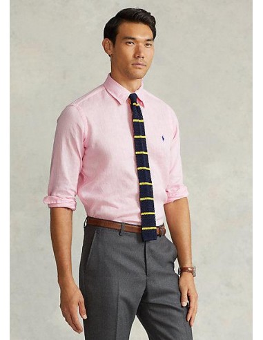 Chemise Ralph Lauren rose en lin suggérées chez