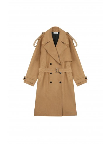 Oversized Suede Trench Coat la colonne vertébrale