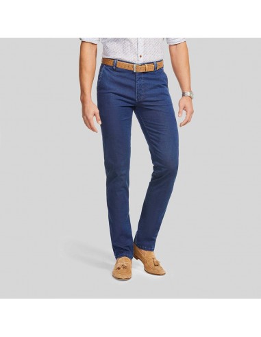 Pantalon chino Meyer en denim ultra léger de pas cher