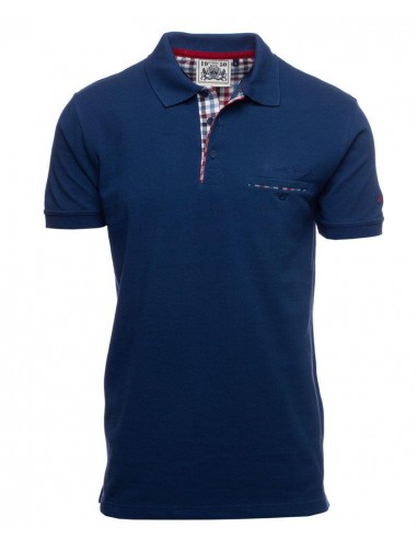 Polo poche poitrine Ethnic Blue marine Livraison rapide