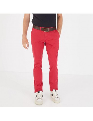 Pantalon chino Eden Park rouge en coton stretch Les magasins à Paris et en Île-de-France